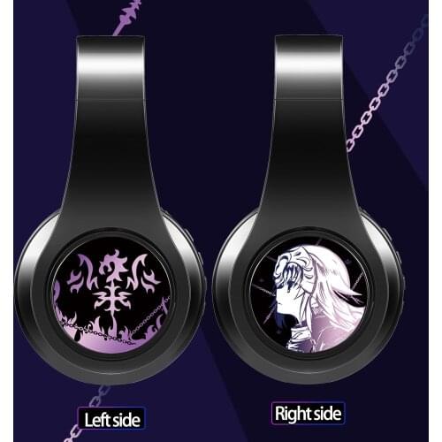 Wireless Silent Disco Headphone Anime Fate/Grand Order FGO Jeanne d'Arc Stereo Bluetooth Headphone for Playing Games Earphone