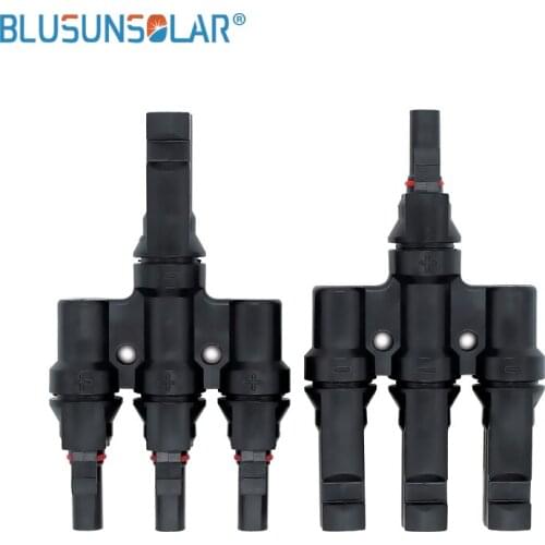 Blusunsolar10 Paris 1in 3 T/Y Branch Connector IP68 Solar 3 To 1 PV Solar Connector Compatible With pv cable connector