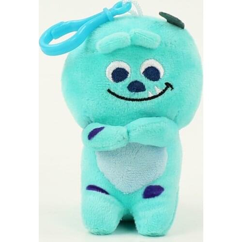 10cm James P Sullivan keychain plush doll toy Hot Movie Mike Wazowski and James P Sullivan Sulley cute soft stuffed cotton toy