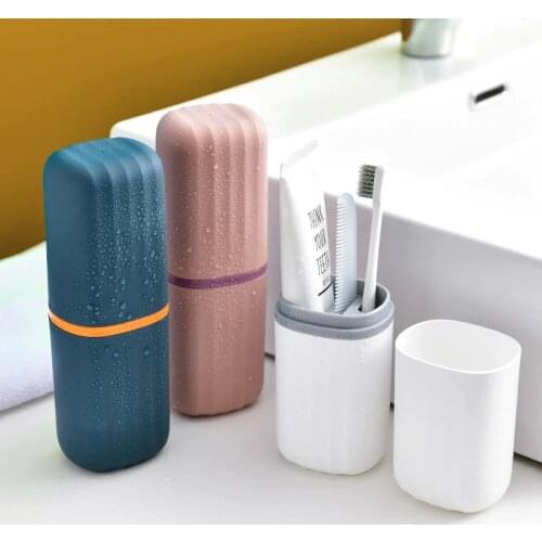 Portable Travel ToothBrush Holder Case Box Toothbrush Toothpaste Storage Box Compartments Travel Camping Toothbrush Storage Case