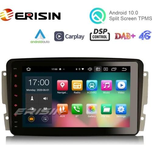 Erisin ES8187C 8" Android 10.0 Car Stereo CarPlay & Auto GPS TPMS DVR DAB+ DSP for Benz C-Class W209