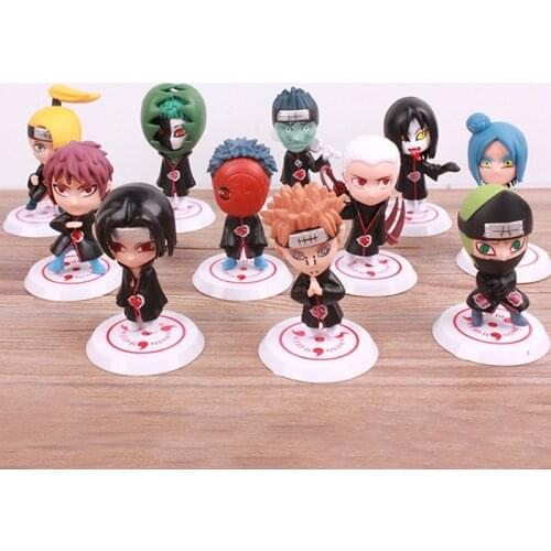 11PCS Naruto Doll Kawaii Action Figure Anime Figure Anime Childrens Gifts Naruto Toys Konan Pain Uchiha Itachi Orochimaru