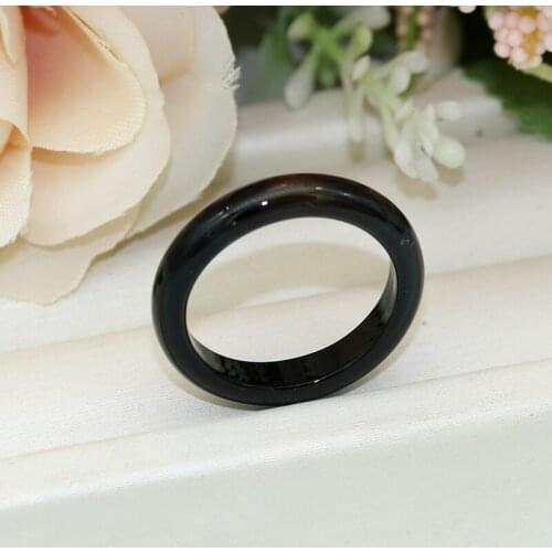 Lucky classic rings gift couple ring natural black texture men and women handmade brand jewelry natural