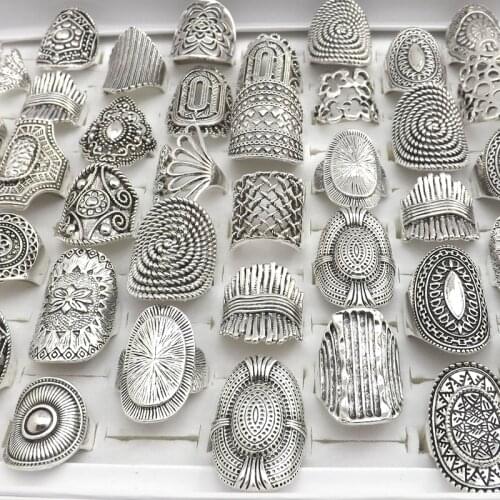 Creativo Designed Rings Chinese Traditional Style Silver Color Ring For Retail 50pcs/lot