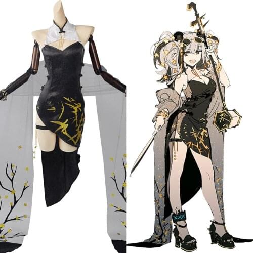 Arknights Ambience Synesthesia FEatet Cosplay Costume Cheongsam Outfits Halloween Carnival Suit