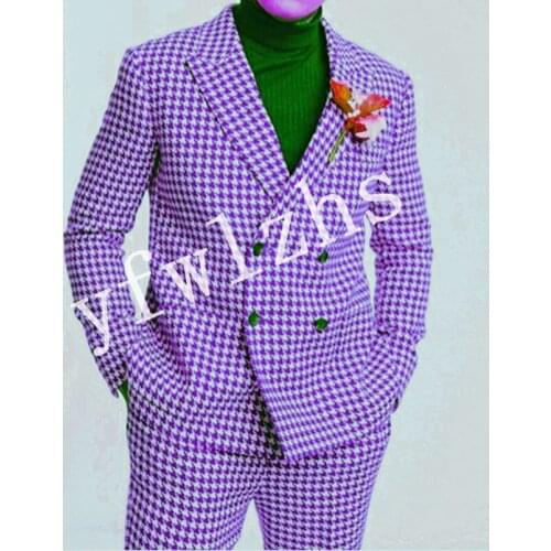 Handsome Groomsmen Peak Lapel Groom Tuxedos Mens Wedding Dress Man Jacket Blazer Prom Dinner (Jacket+Pants+Tie) A060