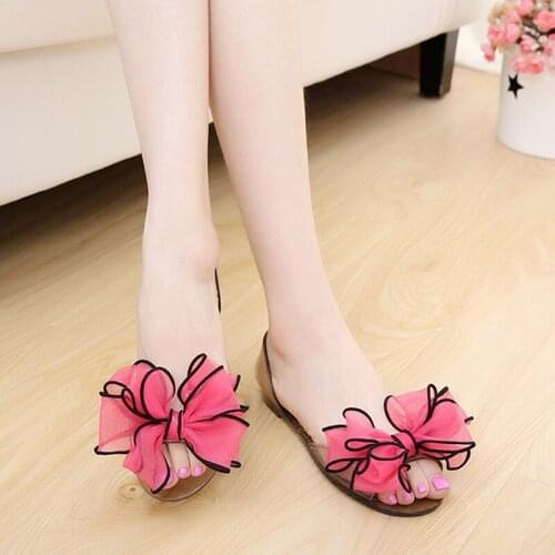 Summer Jelly Shoes Transparent Women Sandals Crystal Open Toe Beach Shoes Flats Women Shoes Gladiator Sandals