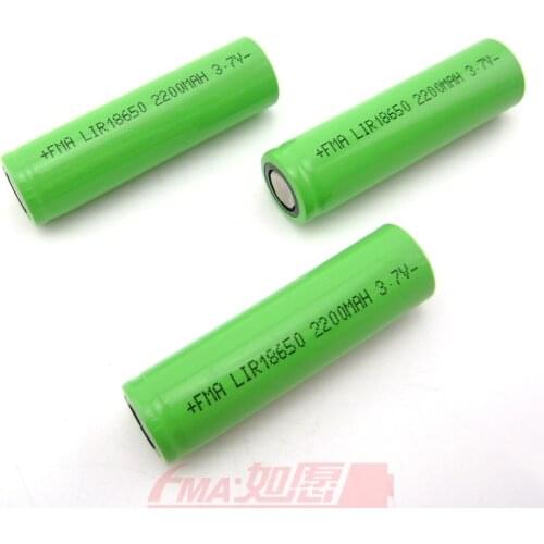 2x 18650 3.7V 2200mAH Li-ion Rechargeable Battery for Portable Fan LED flashlight notebook power bank cells w/tabs