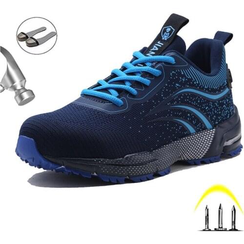 Fashion Men Safety Boots Steel Toe Cap Anti-piercing Work Shoes Anti-smashing Insulated Non-slip Breathable Comfortable Shoes