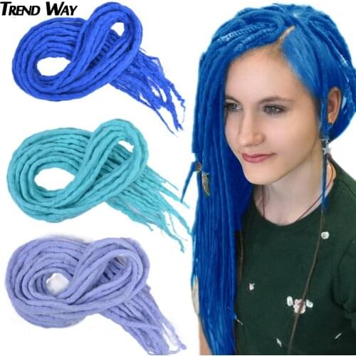 Trend Way Synthetic Hair Wool Soft Dreadlocks For Women 22inch Long Crochet Braiding Hair Extension 10/Strands For Men For Child