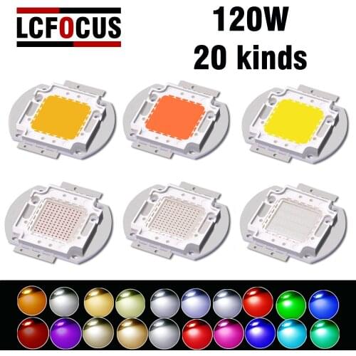 High-Power 120W Natural Cold And Warm White Yellow RGB Red Green Blue Full Spectrum LED Chip COB Diode DIY 120 W Flood Light
