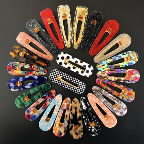 New Fashion Leopard Acetate Geometric Hair Clips For Women Girls Headband Sweet Hairpins Barrettes Hair Accessories Set