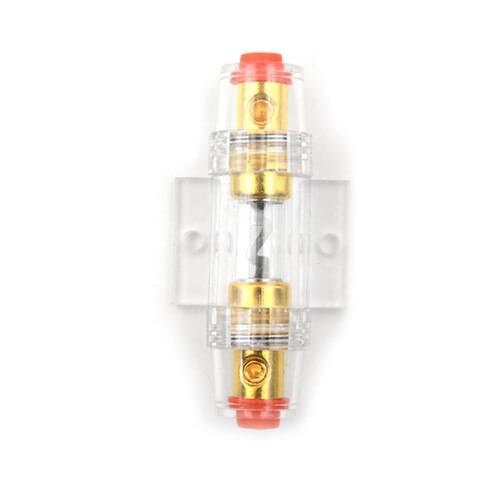 New Audio In Line AMP Amplifier Cable AGU 4 Gold Plated Fuse Holder Block For Car Vehicle Subwoofer