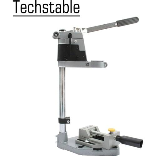 TECHSTABLE Aluminum bench Drill Stand Single-head Electric Drill Base Frame Drill Holder Power Grinder accessories for Woodwork