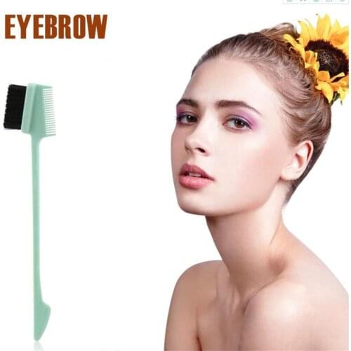 Hot 1000pcs/lot Beauty Double Sided Edge Control Hair Comb Hair Styling Hair Brush Beauty Hair Styling Eyebrow Makeup Brush