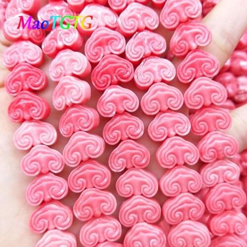 20pcs Heart Shape Pink Coral Beads For Jewelry Making Necklace Bracelet 11x15mm Carved Loose Spacer Bead Accessories Wholesale
