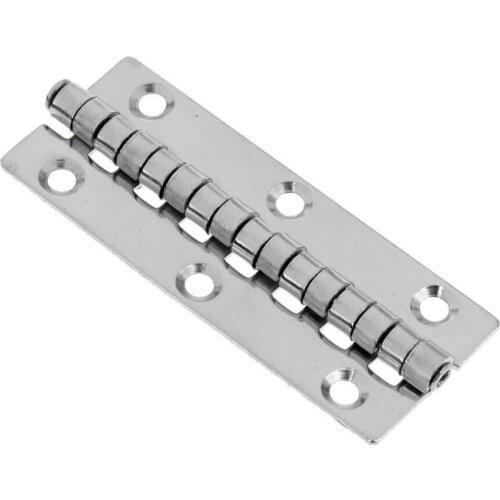 2 Pcs 304 Stainless Steel Door Hinges with 80mm Length for Closet Cabinet
