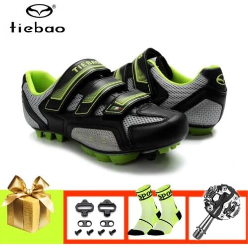 Tiebao mountain bike shoes SPD Pedals professional cycling sneakers sapatilha ciclismo mtb self-locking breathable mtb shoes