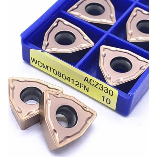 Turning Inserts WCMT050308 FN ACZ330 Carbide Inserts WC Type U Drill WCMT06T308 FN Machine Tool CNC Lathe Tool Parts WCMT080412