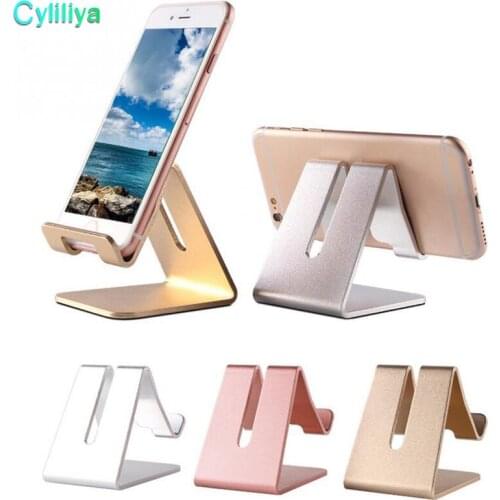 Universal Aluminum Metal Mobile Phone Tablet Holder Desk Stand for iPhone XR XS MAX X 8 7 Plus Samsung S9 S8 plus ZTE LG Huawei
