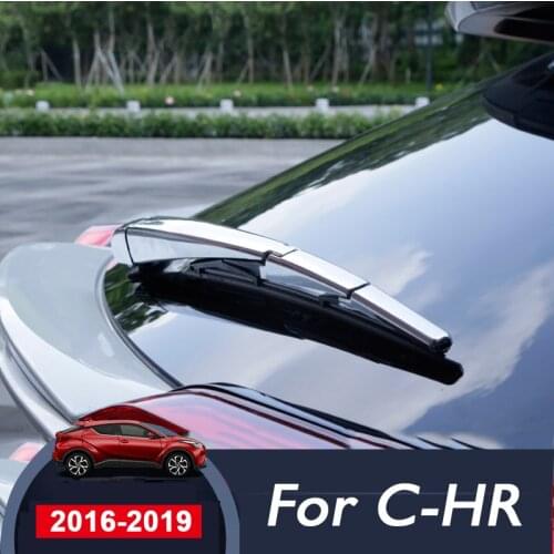 ABS Chrome Car Rear Wiper Protection Cover Rear Window Wiper Nozzle Trim Stickers For Toyota C-HR CHR 2016 2017 2018 2019