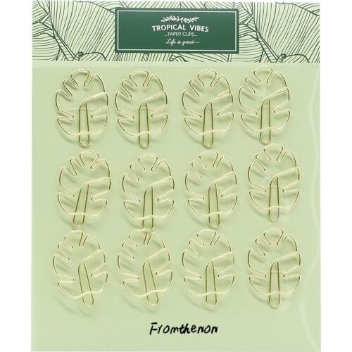 Plant Series Cactus Flamingo Shape Metal Clips Notes Letter Paper Clip Cute Bookmark Planner Tool Office Gift Stationery