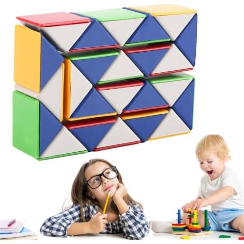 Snake Magic 3D Cube Game Puzzle Twist Toy Party Travel Kids Antistress Fillers Party Favours Colorful Early Educational Toy