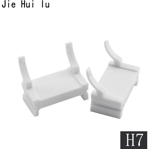 2x Car Auto For HID H7 H1 Bulbs Adapter Xenon Lamp Holder High Low Beam White Base for Ford Focus MK2 MK3 Fiesta 2009
