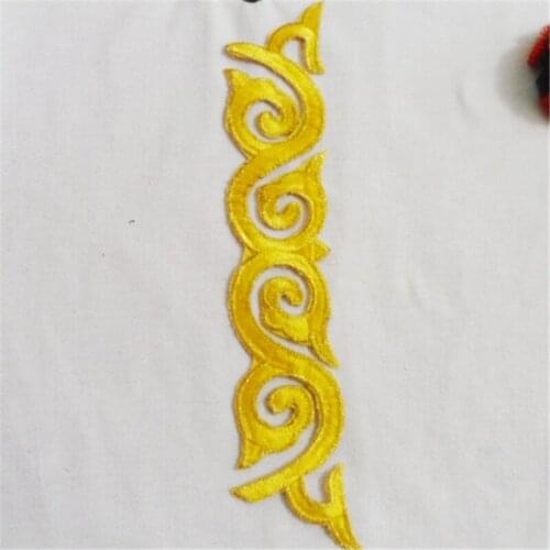 20Pieces Iron on Sapphire Clouds Embroidery Motif Venise Lace Applique Trim Lady Dress Decoration DIY 4X 24cm BD0208