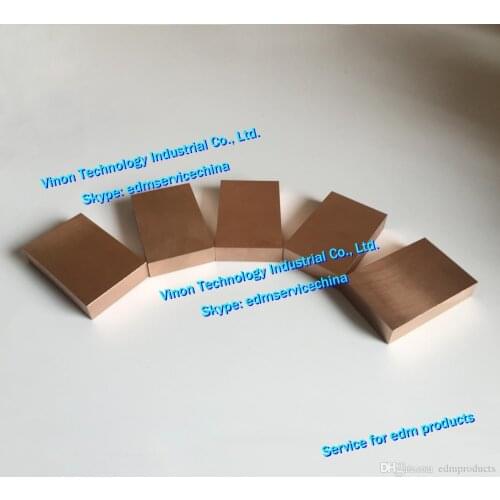 3pcs/lot) 10x32x50mm CUW75 Tungsten Copper Electrode Plate, Low wear, Good machinability, Copper Tungsten Alloy Electrode