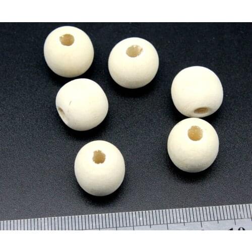 350pcs bleach Whitewood, White Wooden Beads, Natural Wood 15mm