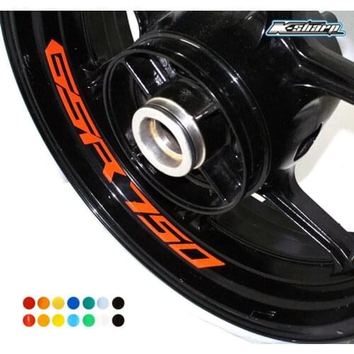 8 X CUSTOM Inner Rim Decals Wheel Reflective Stickers STRIPES For SUZUKI GSR 750 gsr750