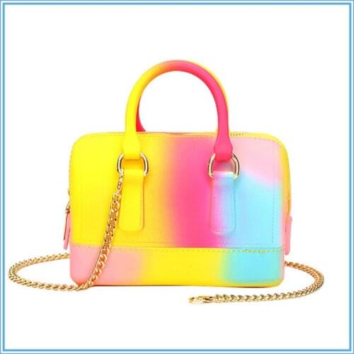 9 Colorful tote handbags for Lady and girls Teenagers Small Party PVC bags large capacity pillow design bags high SMT184
