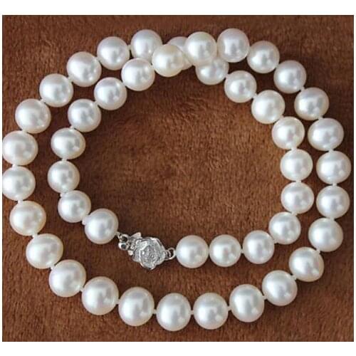 AAAA 8-9mm White South Akoya Sea Pearl Necklace 18