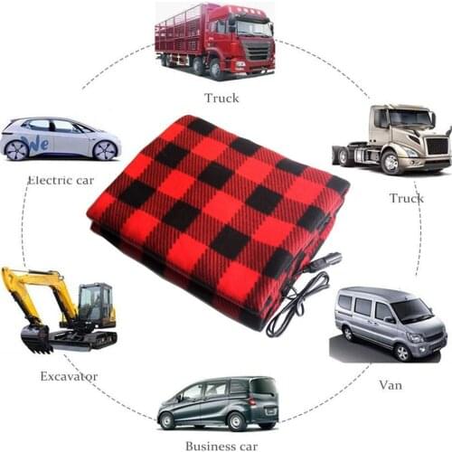 Car Heating Blanket Winter Heated 12V Lattice Energy Saving Warm Auto Electrical Blanket For Car Constant Temperature