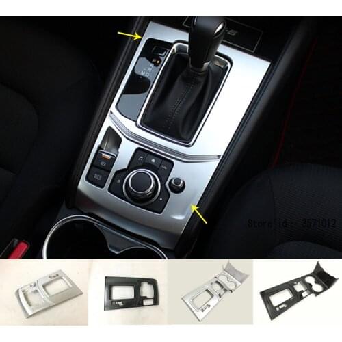 Car Styling Inner Middle Handbrake Shift Stall Paddle Cup Switch Frame Stick Trim For Mazda CX-5 CX5 2nd Gen 2017 2018 2019 2020