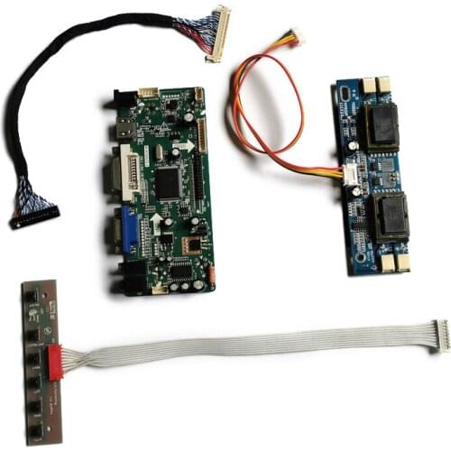 Screen 30-Pin For M190E1/M190E2/M190E3/M190E5 4CCFL M.NT68676 display controller board DIY kit 1280*1024 LVDS VGA+DVI