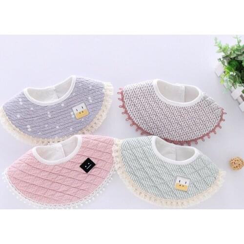 European Round Bib Waterproof Saliva Towel Bib Baby 360 Degree Round Rotating Decorative Fake Collar Baby Waterproof and Dirty