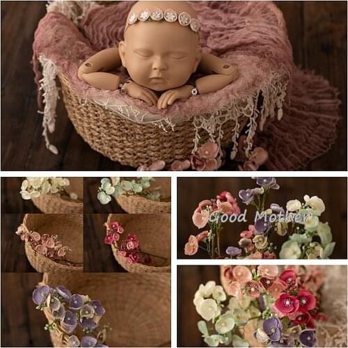 Qingyafu flower simulation bouquet class newborn baby photography photo decoration
