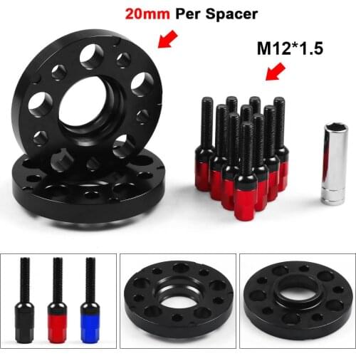 20mm 66.6mm 5x112mm Hub Centric Bore Wheel Spacers M12x1.5 Tapered Bolts For Mercedes Benz W/Ball Bolts