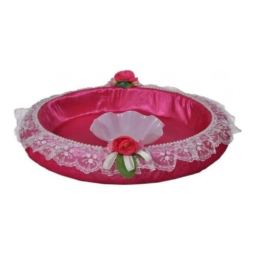 Lacy Velvet Henna Tray Green-PINK-HENNA NIGHT-HENNA TRAY-CHEAP HENNA TRAY-VELVET ORNAMENT TRAY-HENNA TOOLS