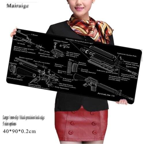 Mairuige 900*400*2mm Simple Design Speed Gun parts Game MousePads Computer Gaming Mouse Pad Gamer Play Mats Version Mousepad
