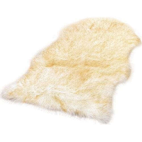 Fur Artificial Sheepskin Hairy Carpet Sofa cCushion Living Room Bay Window Stair Mat European Plush Rugs Skin Fluffy Area