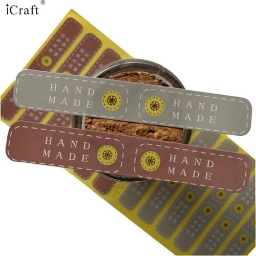 102pcs Red and Light Grey Paper Sticker Hand Made Button Paper Labels DIY Multifunction Self-adhesive Gift Seal Sticker