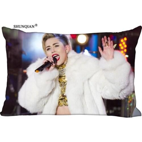 Custom Miley Cyrus Rectangle Pillowcase zipper Pillow Case Customized Pillow Case Covers (Two Sides) 1pcs custom