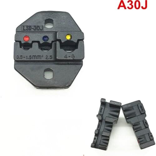 Crimping die set A30J for insulated terminal and cable link 20-10AWG 0.5-6mm2