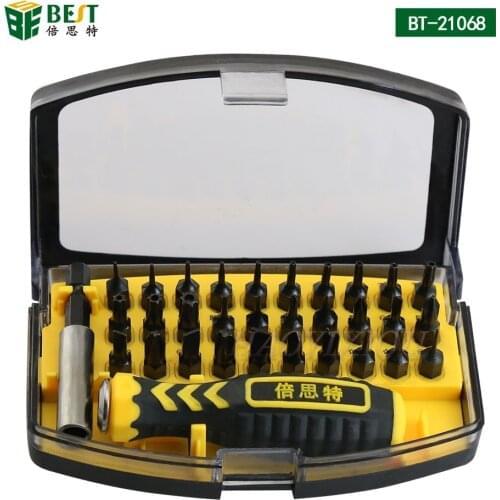 BST-21068 32pcs in 1 Hand Tool Precision Magnetic Screwdriver Set for Repairing Computer Home Appliance