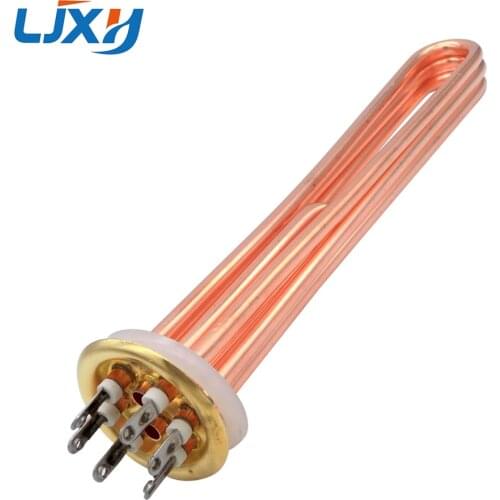 LJXH Boiling Water heater Heating pipe 380V 6KW/7.5KW/9KW/12KW/15KW, Immersion Electric Water Heater Red Copper,Flange/Disc 63mm