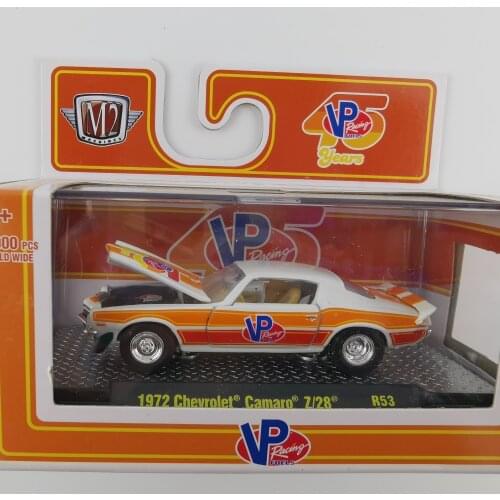 NEW M2 machines 1:64 1972 Chevrolet Camaro z/28 VP 45years racing fufls limited alloy vioture diecast model Car Vehicle Toys