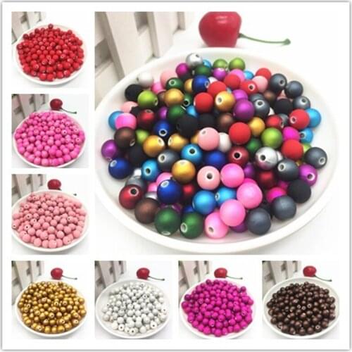 New 50pcs 8mm Acrylic Beads Spacer Loose Bead For Jewelry Making Accessory Beads DIY